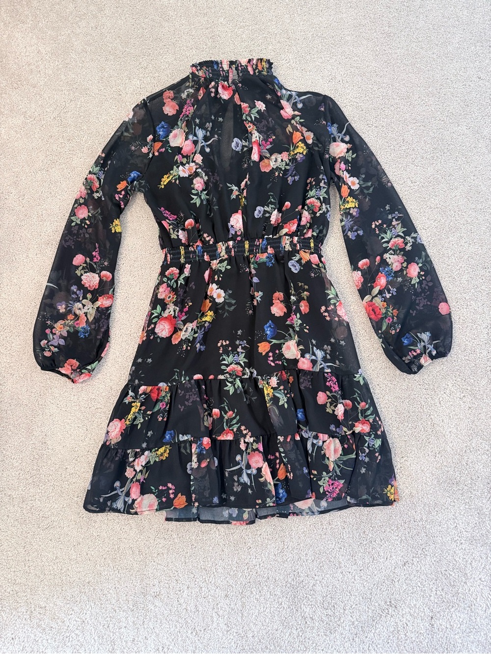 ASOS black floral dress